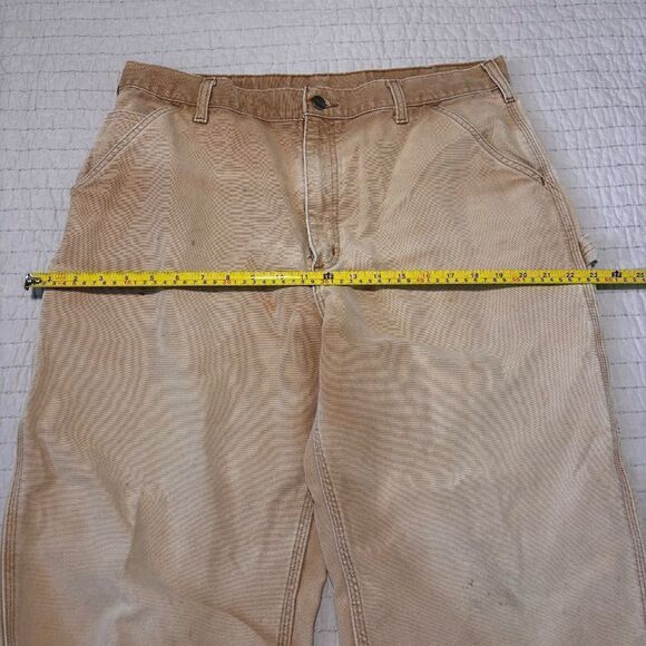 Vintage Carhartt Mens 38x34 Original Dunagree Fit Double Knee Pants faded - Picture 6 of 10